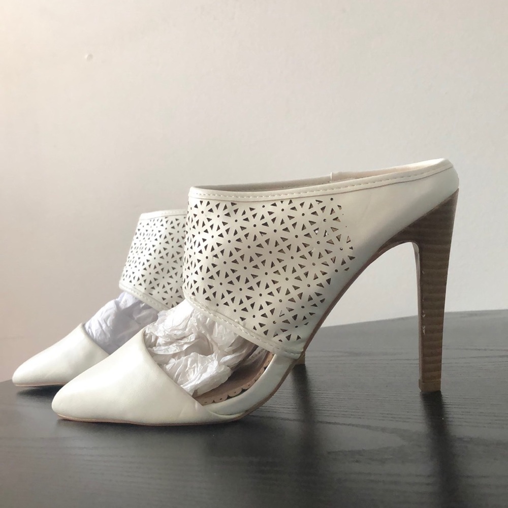 White high heels
